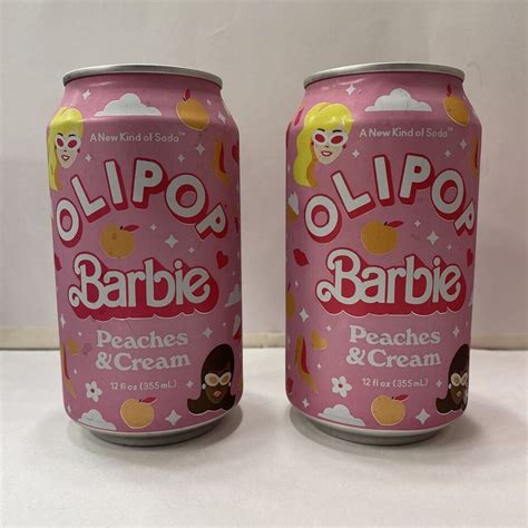 Barbie Olipop Peaches And Cream Soda Case Of 6 Barbie Soda Drink New EBay