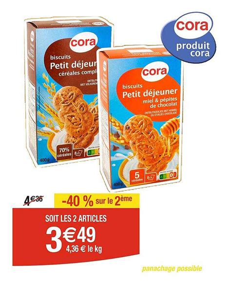 Promo Biscuits Petit Déjeuner Cora chez Cora iCatalogue fr