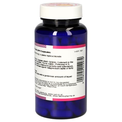 Buy Lysine Hcl Mg Gph Capsules Gall Pharma Gmbh Lysine