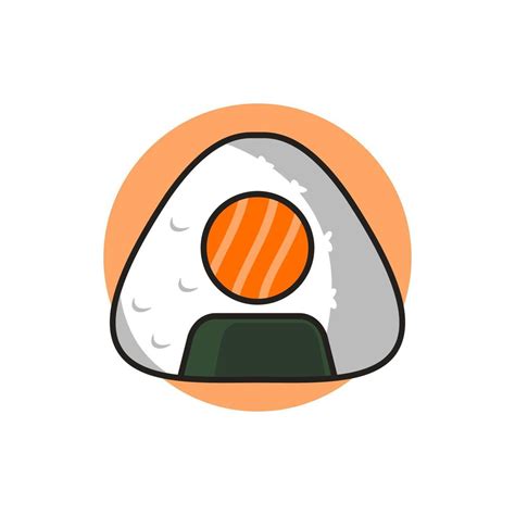 Onigiri Food Illustration Logo Design Vector 12269801 Vector Art at ...