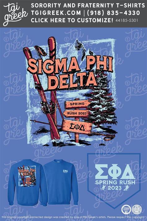 Sigma Phi Delta WVA Spring Rush TGI Greek Sorority Shirts