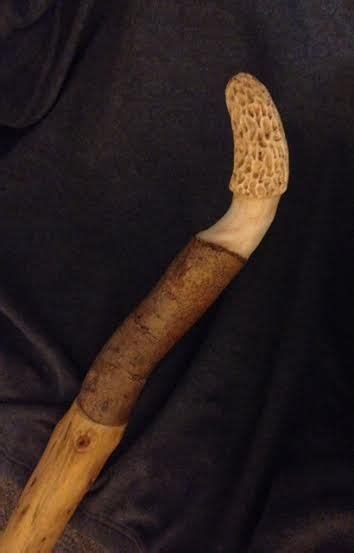 Pin On My Hand Carved Morel Mushrooms Walking Sticks And