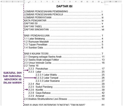 Membuat Penomoran Daftar Isi Benar Karya Ilmiah