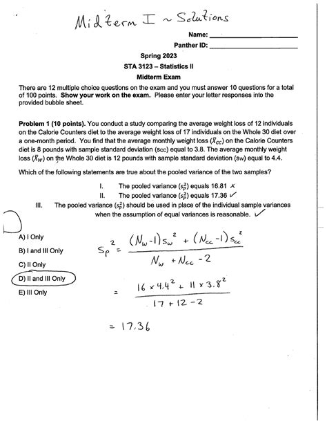 Sta Practice Midterm Solutions Mat Studocu