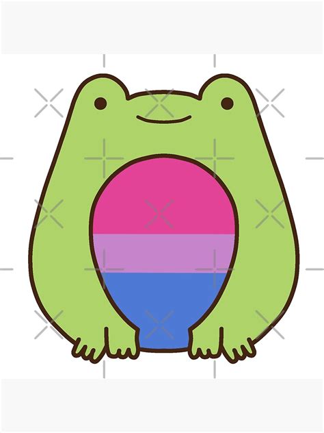 Bisexual Pride Flag Frog Poster For Sale By FrogsInTheDale Redbubble