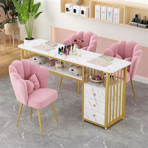 Nordic Manicure Table And Chair Set Salon Furniture Modern Minimalist