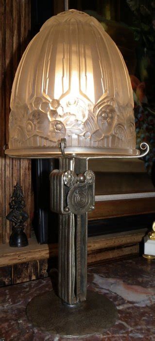 Art Deco Lamp In Wrought Iron Catawiki