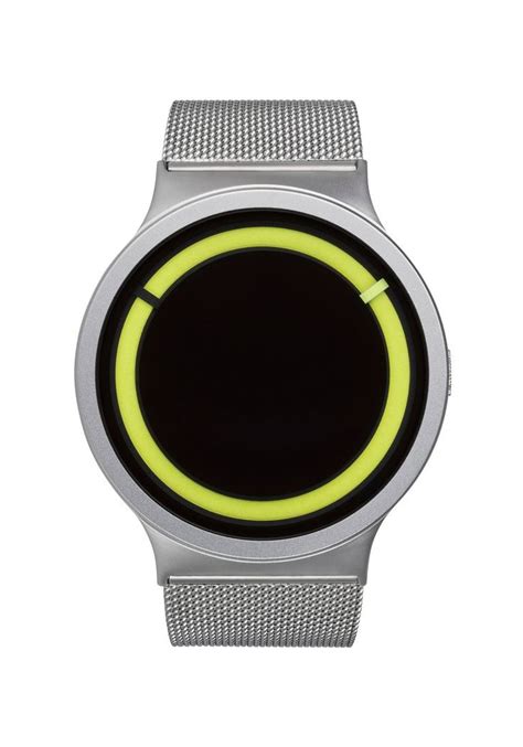 宇宙日食系列腕錶ECLIPSE Steel 銀 檸檬黃 Chrome Lemon ZIIIRO Watches Pinkoi