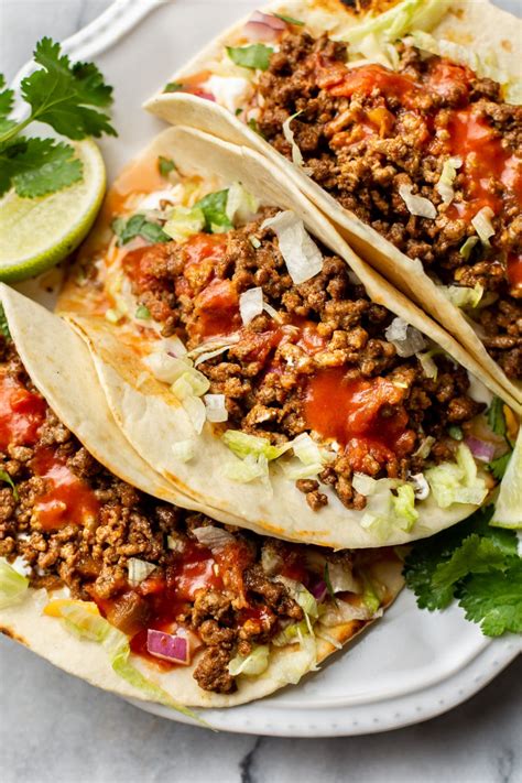 Super Easy Ground Beef Tacos Salt Lavender