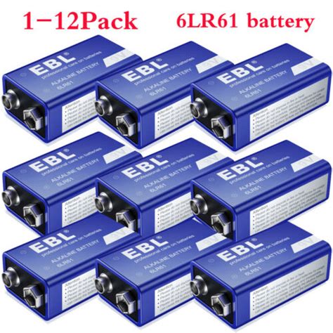 Lot 9V Alkaline Battery 6LR61 Batteries 9 Volt Ultra Long Lasting And