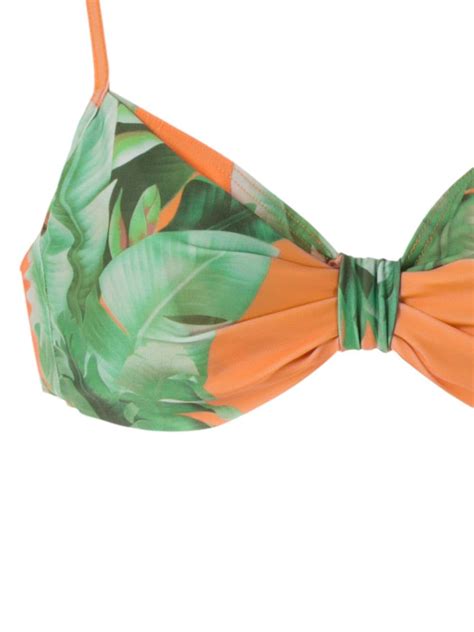 Amir Slama Mata Atlântica Print Bikini Set Orange FARFETCH