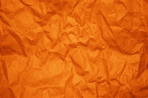 Crumpled Orange Paper Texture – Photos Public Domain