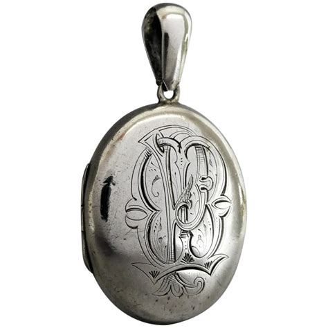 Beryl Lane - Antique Victorian Sterling Silver Monogram 'MP' Locket