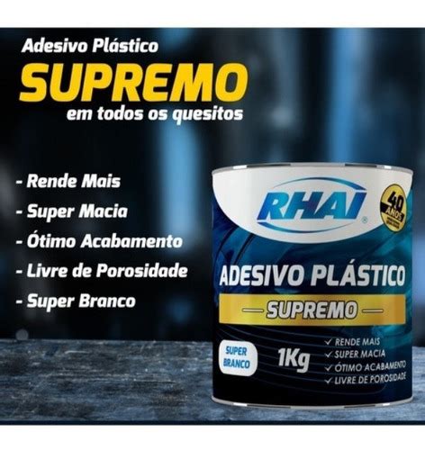 Massa Plástica Branca Rhai 1kg Kit C 10 Unid Envio Imediato Frete grátis