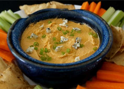 Buffalo Blue Cheese Hummus Dip