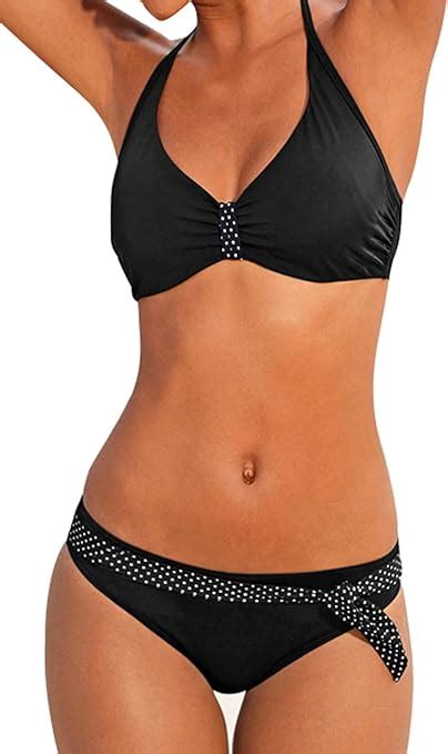Amazon Upopby Women S Sexy Padded Push Up Bikini Set Halter Bathing Suits Two Pieces