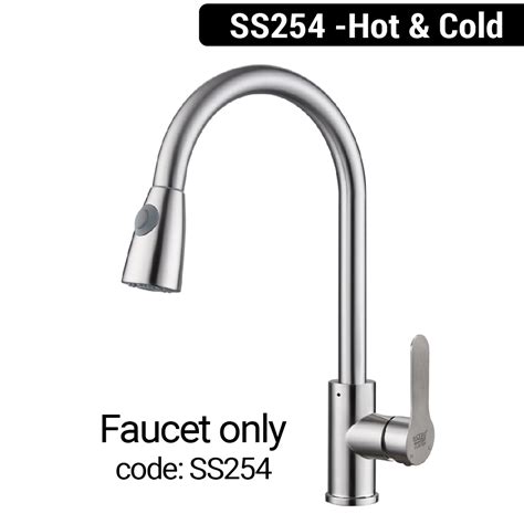 MCPRO Plus Stainless Steel SUS304 PULL OUT SPRAY HOT And COLD WATER MIXED Multi Function Kitchen