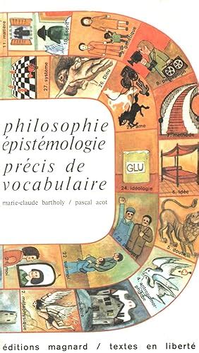 Philosophie Epistemologie Precis De Vocabulaire De Marie Claude