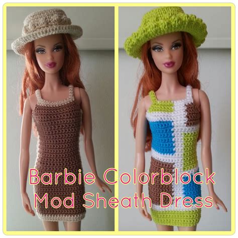 Barbie Colorblock Mod Sheath Dress Free Crochet Pattern HubPages