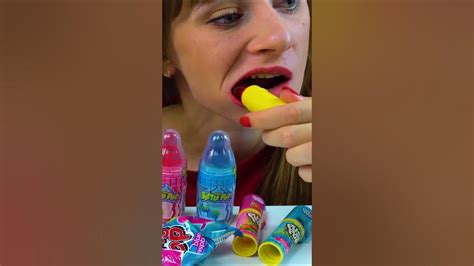 Asmr Push Pop Lollipop Candy Pink And Blue So Yummy 🧁🍧 Youtube