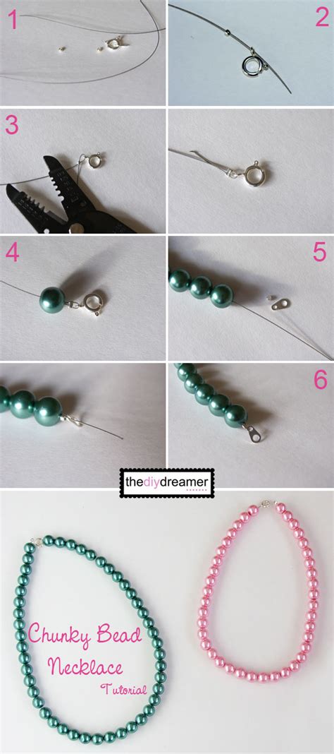 Chunky Bead Necklace Tutorial - The D.I.Y. Dreamer