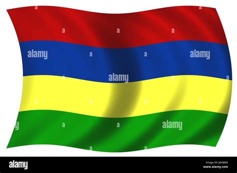 flag mauritius national national colors illustration flag blow colour ...