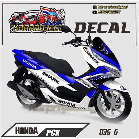 Jual Decal Sticker Custom Dekal Stiker Fullbody Honda PCX Shark 035 G