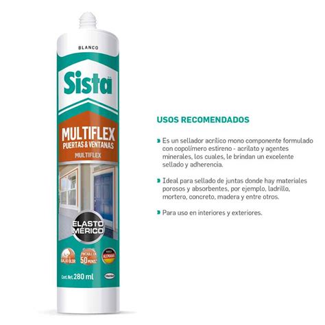 SISTA ELASTOMERICO SELLADOR BLANCO 280 ML The Home Depot México