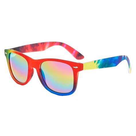 Rainbow Tie Dye Faux Sunglasses Claire S Us