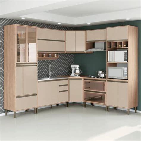 Cozinha Planejada Em Mdf - Kit Cozinha Planejada Completa Modulada Mdf Conjunto 9 Peças 15 Portas ...