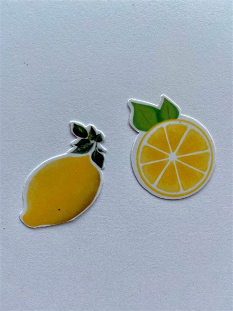 Lemon Stickers Pack/Die Cut Summer Sticker | Etsy