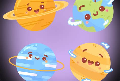 Cute planets | Skillshare Student Project