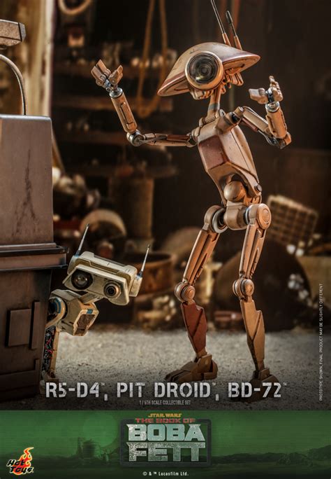 Hot Toys波巴費特之書R5 D4Pit DroidBD 721 6 比例收藏套組 機器人好幫手駕到
