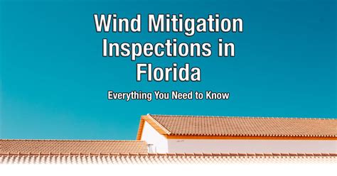 Wind Mitigation Inspection Guide For Fl Homeowners