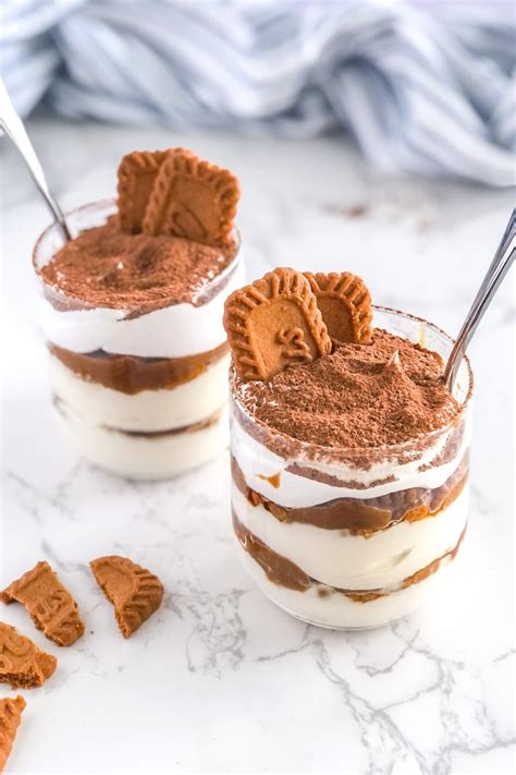 No Bake Biscoff Tiramisu Cups With Greek Yogurt And Mascarpone