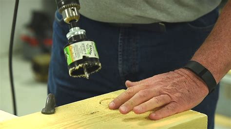 How To Cut A Perfect Hole In Wood Using A Hole Saw By Eab Youtube