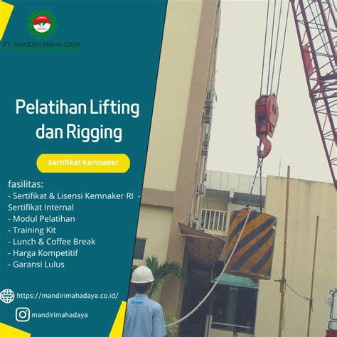 Pelatihan Lifting Dan Rigging Pelatihan K Kemnaker Pt Mandiri Maha