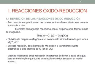 ECUACIONES OXIDO REDUCCION Y ELECTROQUIMICA PPT