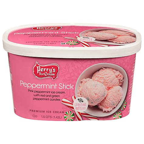 Perry S Ice Cream Ice Cream Premium Peppermint Stick Qt Buehler S