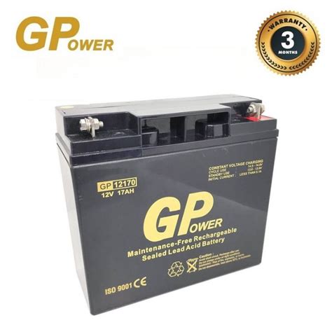 GENUINE GPOWER 12V 17Ah Rechargeable Sealed Lead Acid Battery GP12170