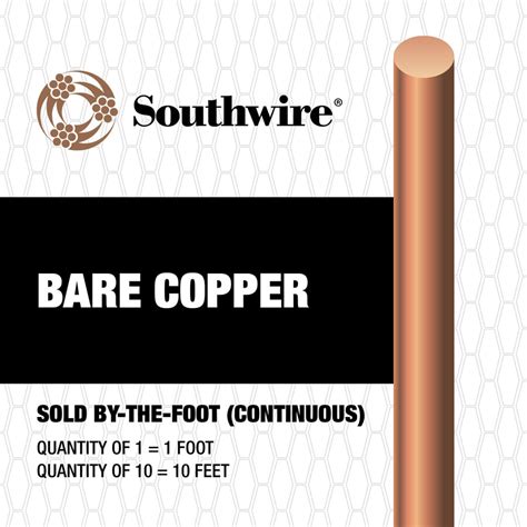 Shop Southwire 8 Gauge Solid Soft Drawn Copper Bare Wire By The Foot