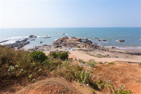 Beautiful Tropical Beach In Vagator Goa India Stock Photo Image Of