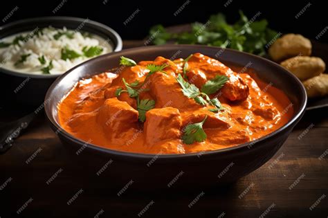 Premium Photo Curry Stand Chicken Tikka Masala Sauce Indian Food