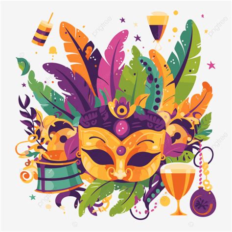 Free Mardi Gras Clipart Mardi Gras Party Vector Illustration Cartoon