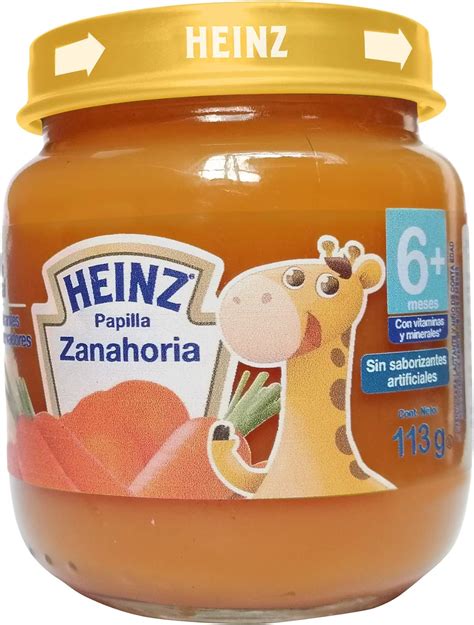 Heinz Papilla para bebé Sabor Zanahoria Paquete de 12 x 113g Amazon