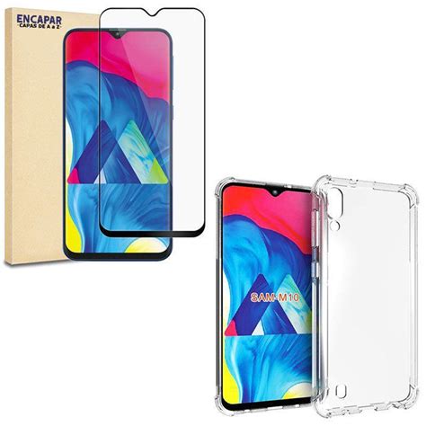 Capa Anti Shock Impacto Samsung Galaxy M10 Película 5d Nano Gel