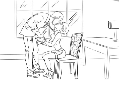 Nude Man And Woman Coloring Pages