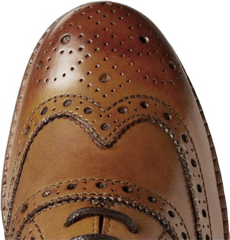 Grenson Stanley Leather Wingtip Brogues Men Tan Grenson