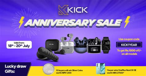 Kick Anniversary Sale Get Earbudssmartwatch At Discount