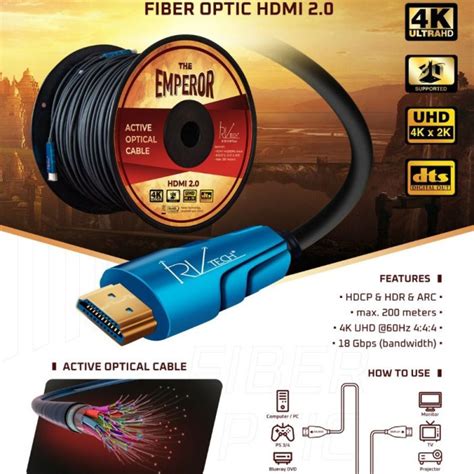 Jual Kabel Hdmi Fiber Optic Aktive Versi K Ultra Hd M